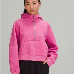 Lululemon sold out pink blossom scuba half zip. Size M/L!!